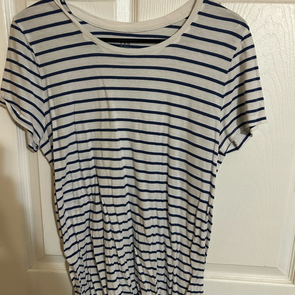 GAP Blue and White Striped Tee
